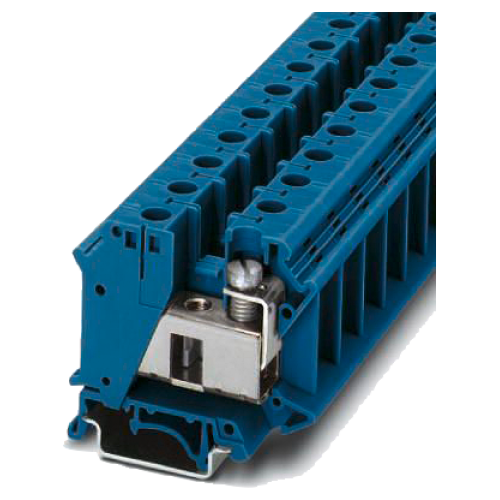 Terminal block for installation terminal, conductor cross-section 35 mm2 color blue