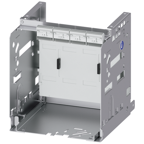 IEC guide frame, frame size 1; rated current ?1000A AC; breaking capacity N; 4-pole; neutral pole left; connection horizontal, with two-piece shutt...