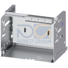 IEC guide frame, frame size 2; rated current 2000A AC; breaking capacity S, M, H; 4-pole; neutral pole left; connection vertical, with two-piece sh...