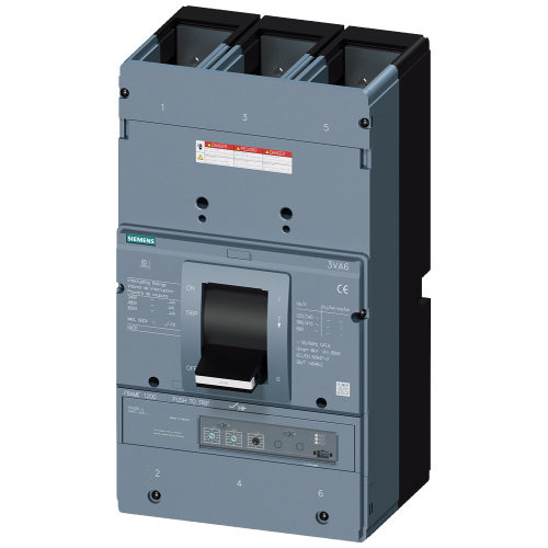 circuit breaker 3VA6 UL frame 1200 breaking capacity class C 100kA @ 480 V 3-pole, line protection ETU320, LI, In=800A overload protection Ir=315A - 800A short circuit protection Ii=1,5-12 x In w/o