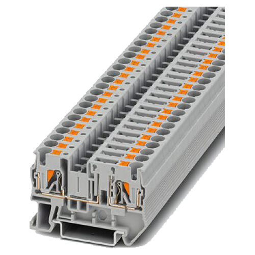 Isolating terminal 4 mm2, 6.2 mm width gray