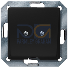 DELTA i-system soft black outlet plate, 55x 55 mm