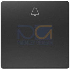 DELTA i-system carbon metallic Rocker switch with symbol light for pushbutton, 55x55mm