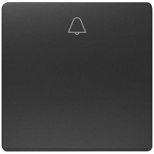 DELTA i-system carbon metallic Rocker switch with symbol light for pushbutton, 55x55mm