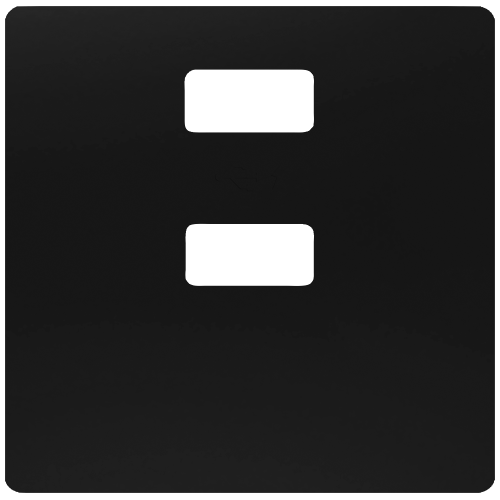 DELTA i-system soft black Cover double USB Charger