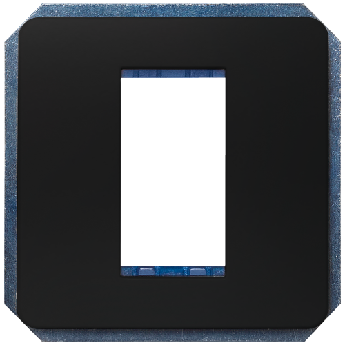 DELTA i-system soft black Module rack, 1 x incl. intermediate frame Screw mounting