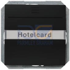 DELTA i-system soft black HotelCard switch illuminated , 55x55 mm