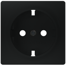 DELTA i-system soft black SCHUKO socket outlet 10/16 A 250 V With screwless Connection terminals cover plate 55 x 55 mm