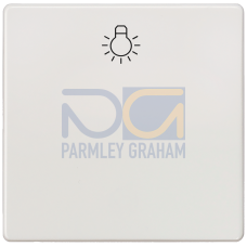 DELTA i-system titanium white Rocker switch with symbol light for pushbutton, 55x55mm