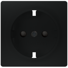 DELTA i-system SCHUKO socket outlet with increased touch protection, soft black