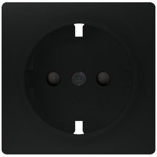 DELTA i-system SCHUKO socket outlet with increased touch protection, soft black