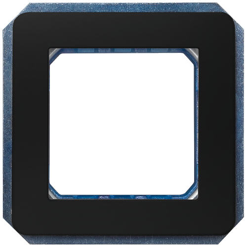 DELTA i-system soft black Module rack, double incl. intermediate frame Screw mounting