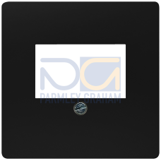 DELTA i-system cover plate 55 x 55 mm for TAE connection socket and loudspeaker connection socket, Soft black