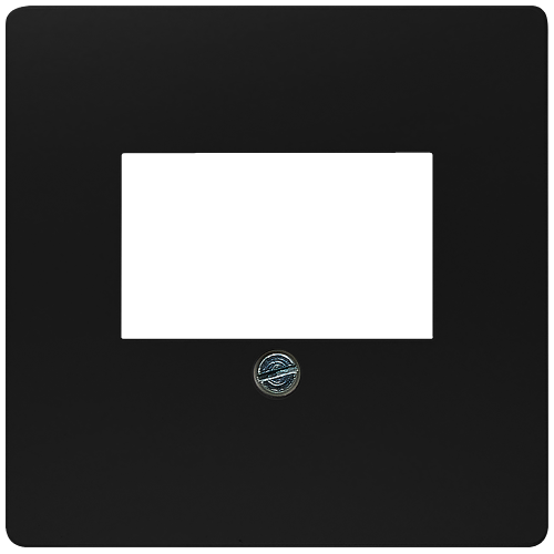 DELTA i-system cover plate 55 x 55 mm for TAE connection socket and loudspeaker connection socket, Soft black
