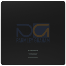 DELTA i-system soft black Rocker switch with window, 55x 55 mm for pilot lamp/off/changeover switch for neutral pushbutton and for push-buttons