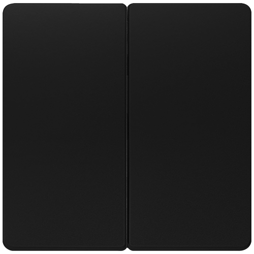 DELTA i-system soft black Rocker switch for Series/double two-way switch for double pushbutton, 55x 55 mm