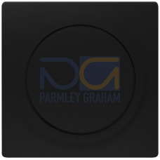 DELTA i-system, Soft black Cover plate for dimmer with rotary knob 55x 55 mm