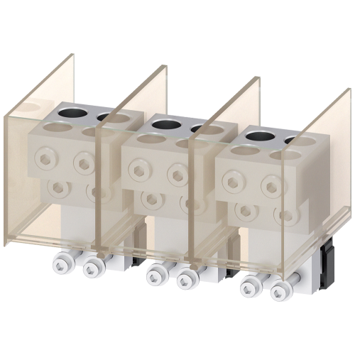 Circular conductor terminal TA6.3 4x 1/0 - 500 kcmil for 4 cables, 3 units
