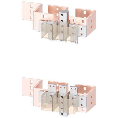Front bus connectors extended 3 units for 100% rated MCCB for 3VA57/58/59/67/68/69