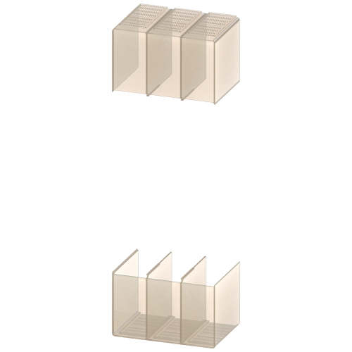 terminal cover long 3-pole; 1&deg;C unit accessory for: circuit breaker, 3-pole 3VA57/58; 3VA67/68