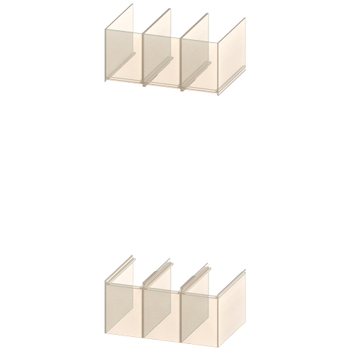 Terminal cover long 3-pole, 2 units for 3VA57/58/67/68