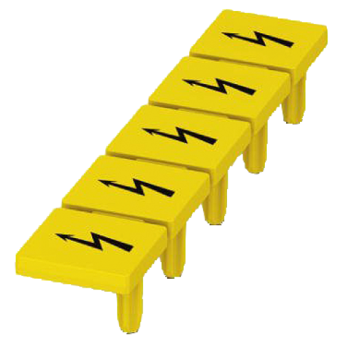 WARNING COVERS 10,2MM, YELLOW