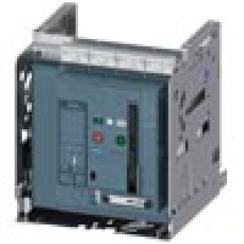 Withdrawable circuit breaker with guide frame, IEC 60947-2, frame size 1, 4-poles, N-pole left, In=1600A up to 690V AC 50/60Hz, breaking capacity S Icu=66/50kA at 500/690V, Trip unit ETU300 LSI optimi
