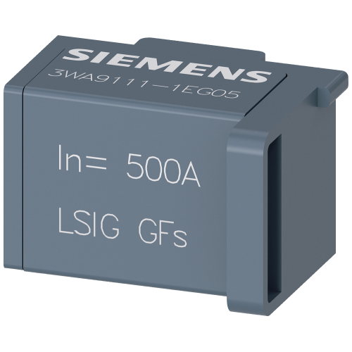 Accessory circuit breaker 3WA, Option Plug LSIG GFs 500 A, UL listed, Basic protective function LT, ST, INST, GF, Rated current 500 A (Ground fault...