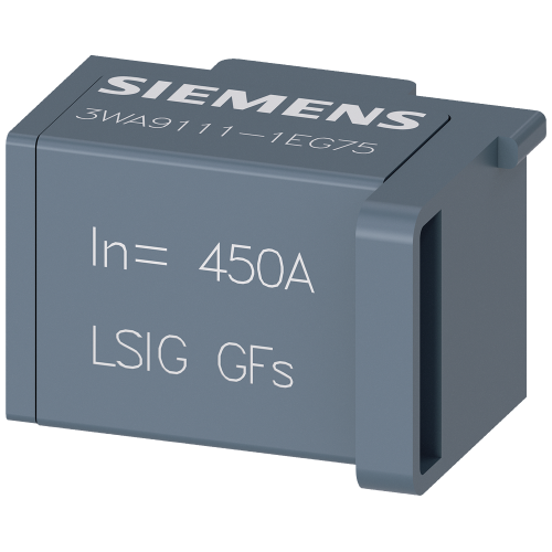 Accessory circuit breaker 3WA, Option Plug LSIG GFs 450 A, UL listed, Basic protective function LT, ST, INST, GF, Rated current 450 A (Ground fault...