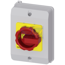 Set of red/yellow rotary operating mechanism, enclosure cover, square coupling and 2 screws