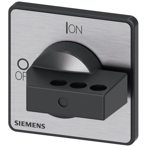 Rotary operating mechanism, selector switch black, for molded-plastic enclosure, lockable