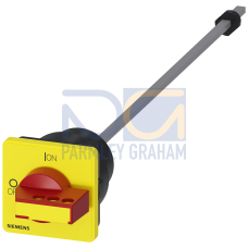 Door-coupling rotary operating mechanism, red/yellow, 66x66 mm for four-hole front mounting 300 mm,