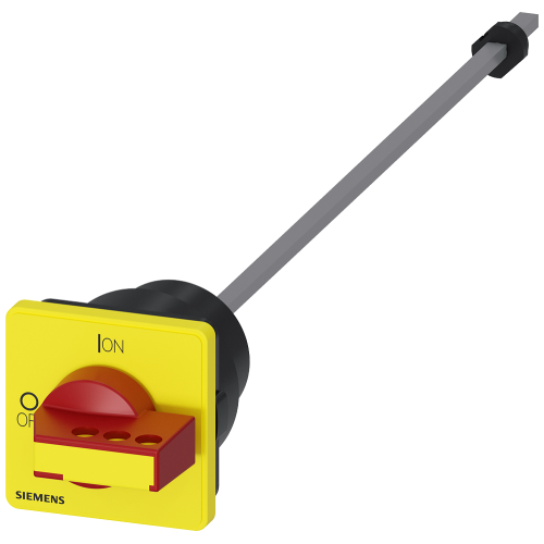 Door-coupling rotary operating mechanism, red/yellow, 66x66 mm for four-hole front mounting 300 mm,