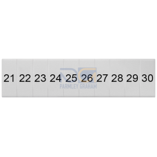 Labeling plate, front, with 21-30 vertical, Terminal width: 4.2 mm, H: 10.5 mm, white