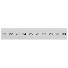 Labeling plate, front, with 21-30 vertical, Terminal width: 6.2 mm, H: 10.5 mm, white