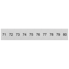 Labeling plate, front, with 71-80, vertical, terminal width: 6.2 mm