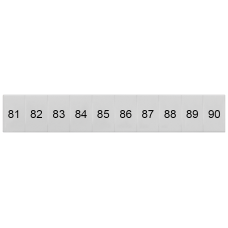 Labeling plate, front, with 81-90, vertical, terminal width: 6.2 mm