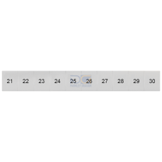 Labeling plate, front, with 21-30, vertical, terminal width: 8.2 mm