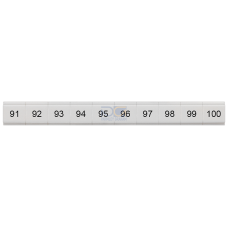 Labeling plate, flat, with 91-100, vertical, Terminal width: 6.2 mm, H: 6.4 mm, white