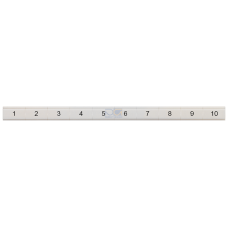Inscription label, flat, with 1-10, vertical, terminal width: 10.2 mm, H: 6.4 mm