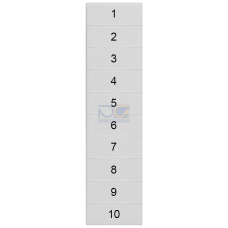 Labeling plate, front, with 1-10, horizontal, terminal width: 4.2 mm