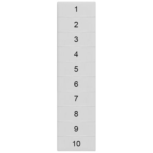 Labeling plate, front, with 1-10, horizontal, terminal width: 4.2 mm