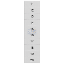 Labeling plate, front, with 11-20, horizontal, terminal width: 4.2 mm