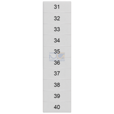 Labeling plate, front, with 31-40, horizontal, terminal width: 4.2 mm