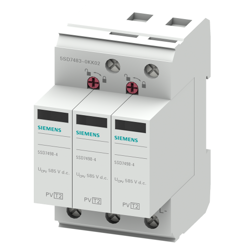 Surge arrester, type 2, UC 1000 V DC, Imax 40 kA short-circuit strength 2000 A