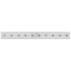 Labeling plate, front, with 11-20, vertical, terminal width: 10.2 mm
