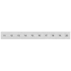 Labeling plate, front, with 11-20, vertical, terminal width: 10.2 mm