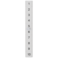Labeling plate, flat, with 1-10 horizontal, Terminal width: 5.2 mm, H: 6.4 mm, white