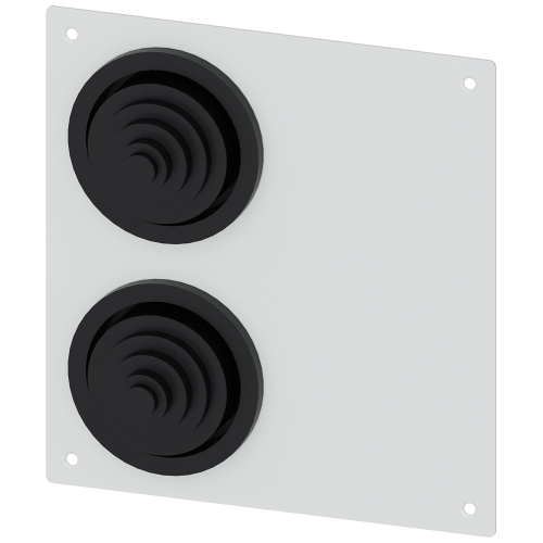 ALPHA 1250 DIN flange plate with 2 x rubber sleeve 8HC6900 IP55