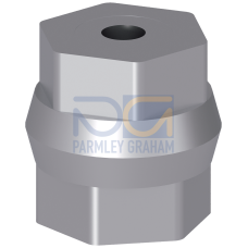 Pin insulator for busbar 1-pole with female thread M8 and fastening plate